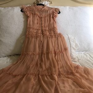Lovely Ulla Johnson blush pink midi dress